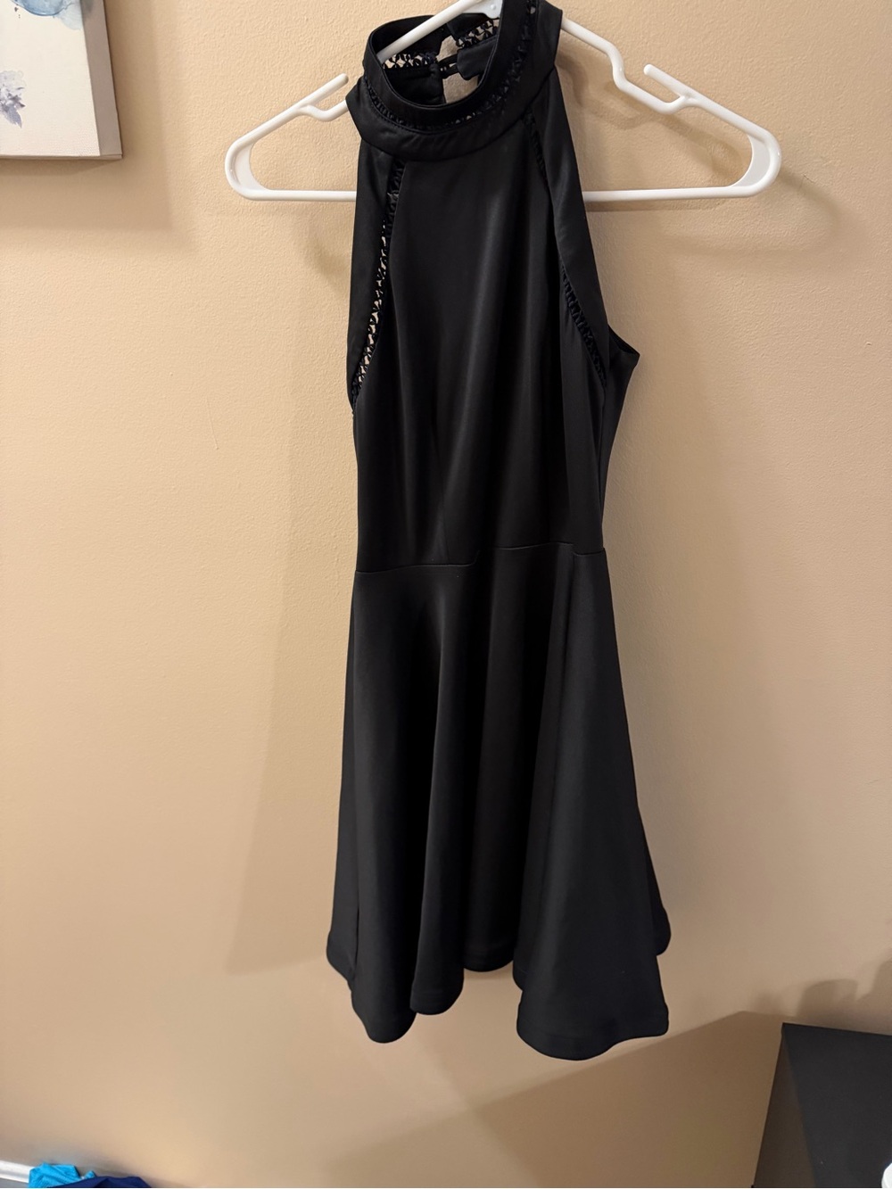 B. Darlin Black Halter Fit-and-Flare Dress size 1-2